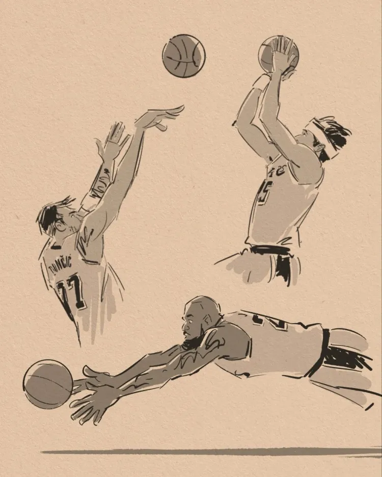 湖人加时险胜掘金 詹姆斯救球里夫斯绝平东契奇准绝杀同框漫画引热议