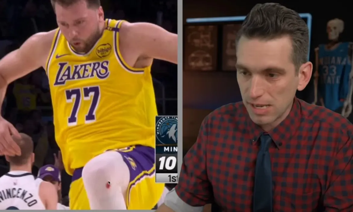 东契奇库里膝上血迹真相 反复地板擦伤致疤痕撕裂渗血