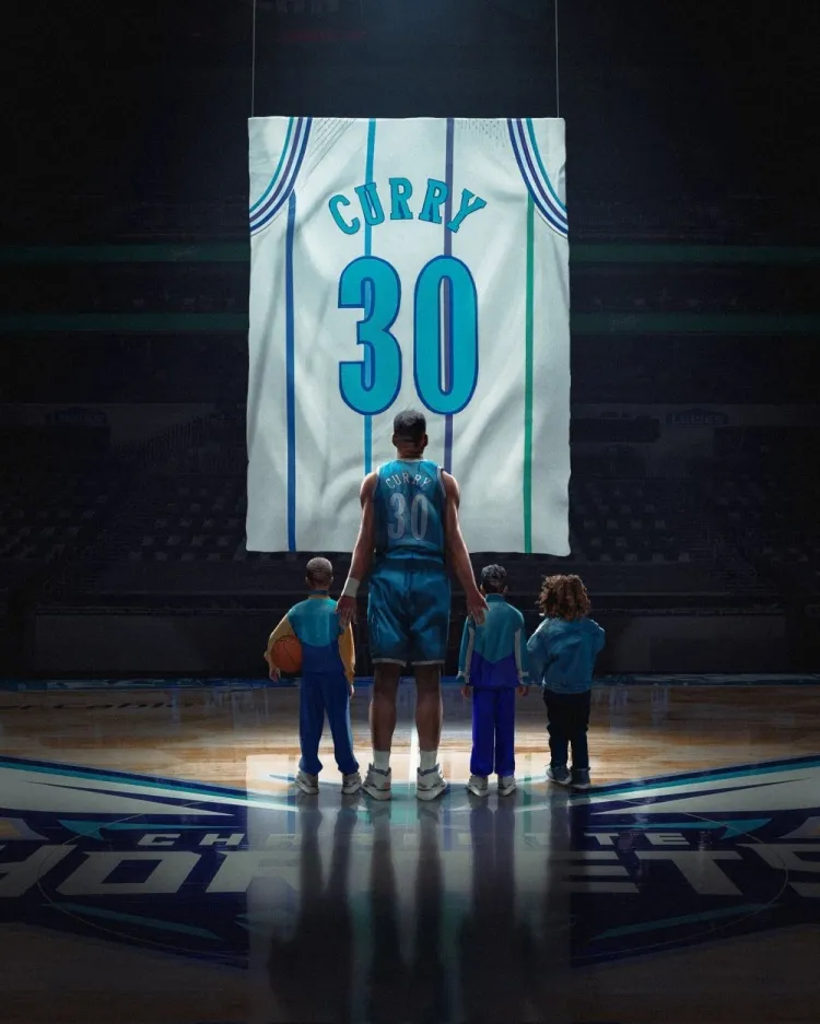 戴尔·库里30号球衣黄蜂退役 库里兄弟现场见证家族荣耀