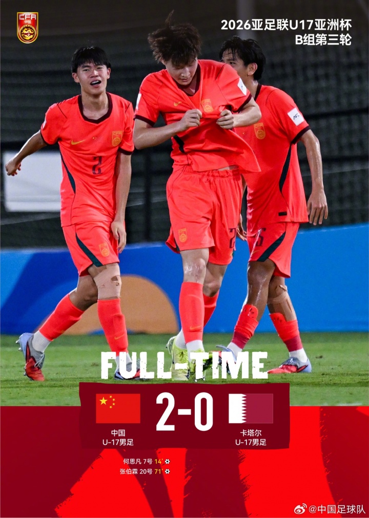 U17国足21年后重返世少赛 净胜球优势惊险出线 U17国足21年后重返世少赛 净胜球优势惊险出线