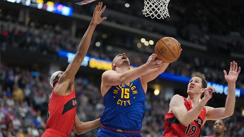 [CCTV全场集锦]🏀掘金力擒猛龙 约基奇22+8+9 穆雷31+6 珀尔特尔23+11